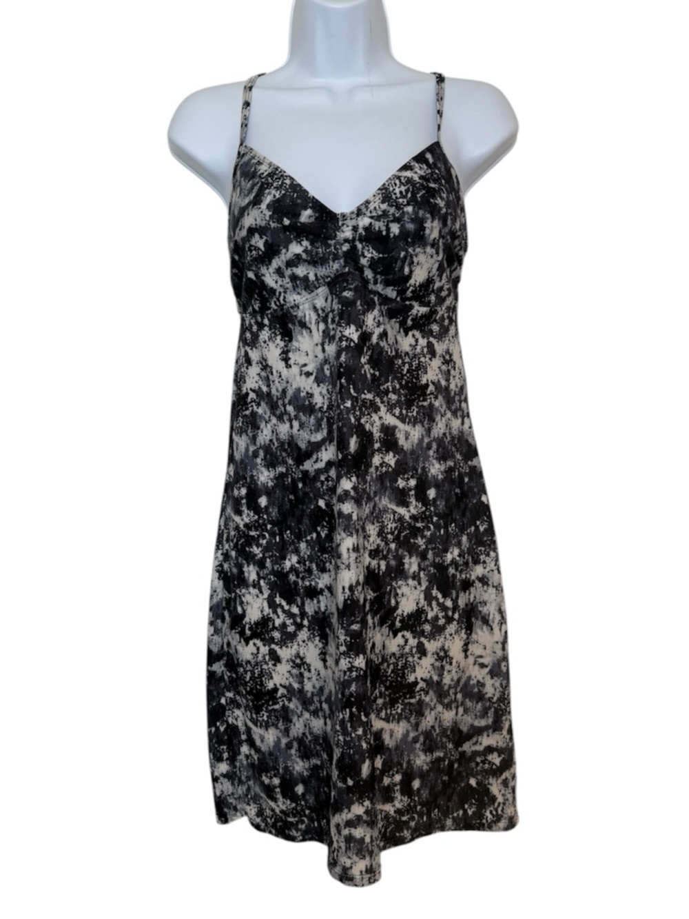 Athleta Black and White Print Zumba Swim Cover Up Halter Dress